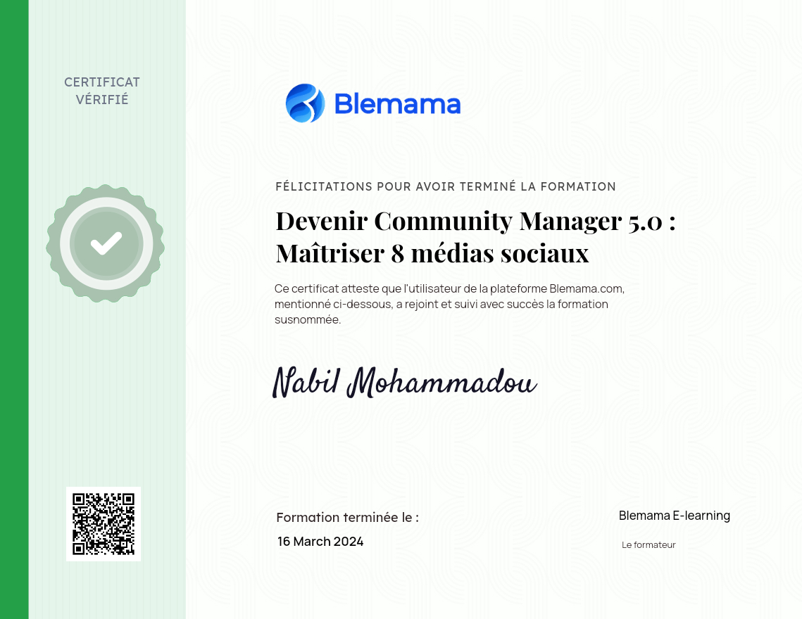 Devenir Community Manager 5.0​ : Maîtriser 8 médias sociaux