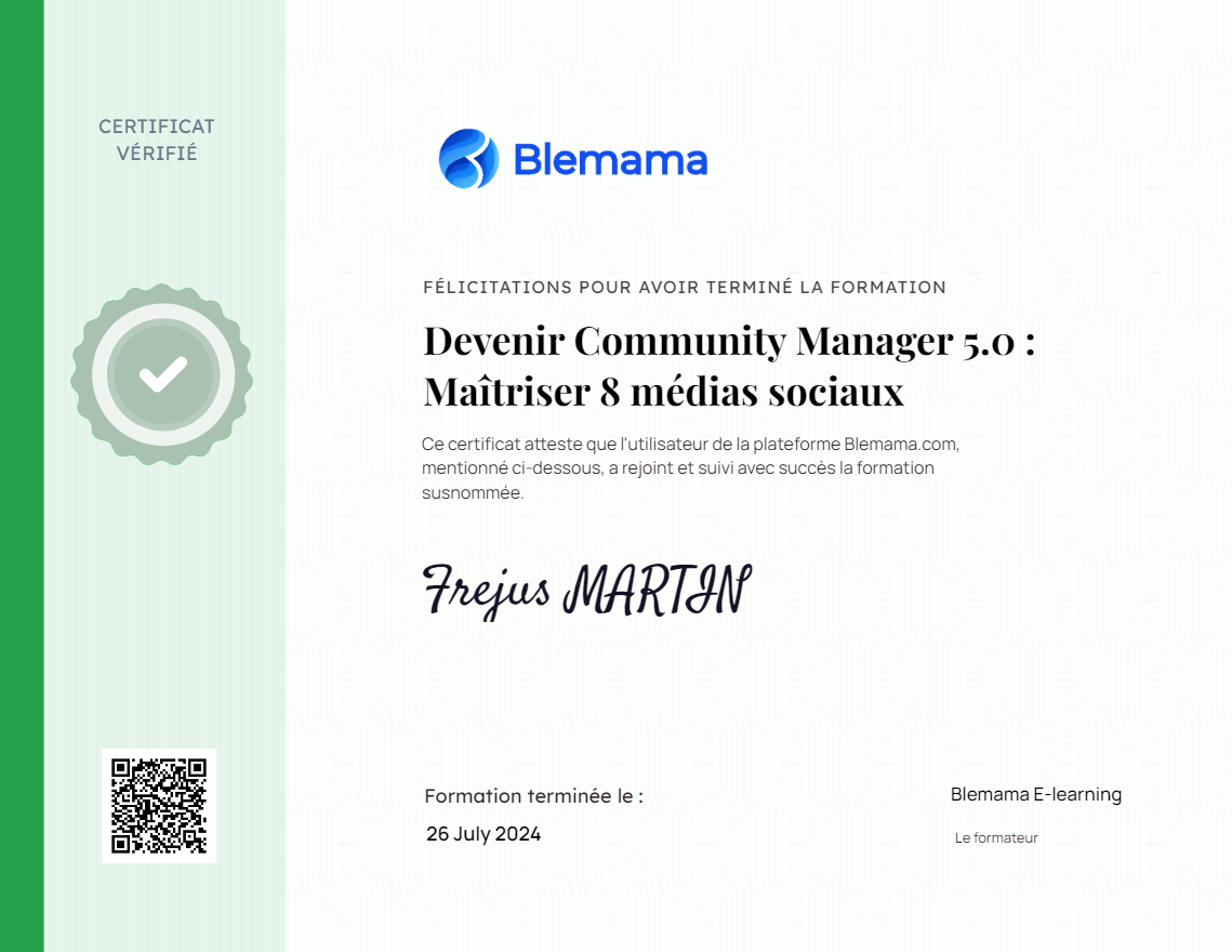 Devenir Community Manager 5.0​ : Maîtriser 8 médias sociaux